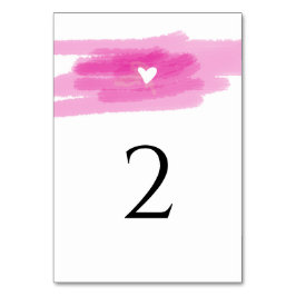 Tarjeta De Mesa Sencilla pinta y Boda del corazón