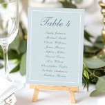 Tarjeta De Mesa Sencilla y elegante gráfico de asientos blancos az<br><div class="desc">Traiga un toque suave de elegancia eterna a su recepción de bodas con esta tarjeta de número de mesa azul claro, muy simple, con tipografía de escritura moderna y un sutil marco de borde blanco. El diseño limpio y minimalista aporta una gran sofisticación, al tiempo que mantiene el aire fresco,...</div>