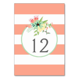 Tarjeta De Mesa Sencillamente Floral & Stripes Número de tabla Tar