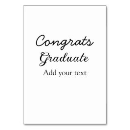 Tarjeta De Mesa Sencillas felicitaciones mínimas graduación añadir