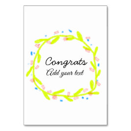 Tarjeta De Mesa Sencillas felicitaciones mínimas graduación añadir