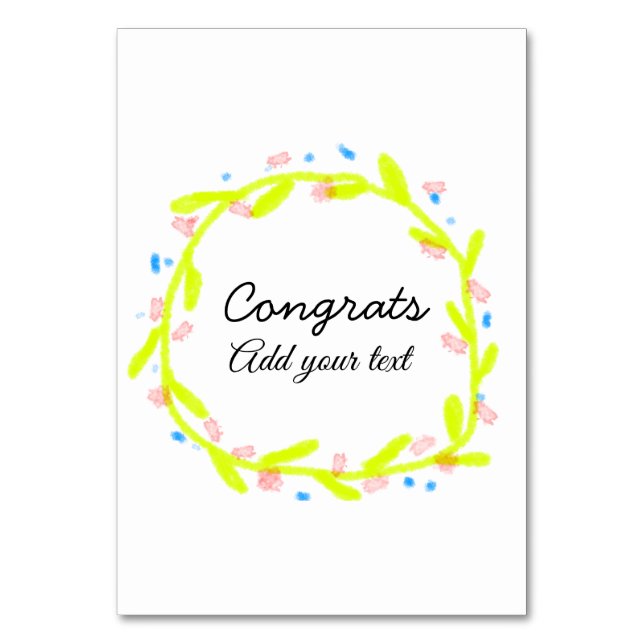 Tarjeta De Mesa Sencillas felicitaciones mínimas graduación añadir (Anverso)