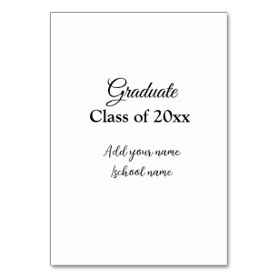 Tarjeta De Mesa Sencillas felicitaciones por graduación mínima aña