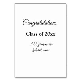 Tarjeta De Mesa Sencillas felicitaciones por graduación mínima aña