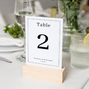 Tarjeta De Mesa Sencillo Marco elegante Minimalista depurado blanc