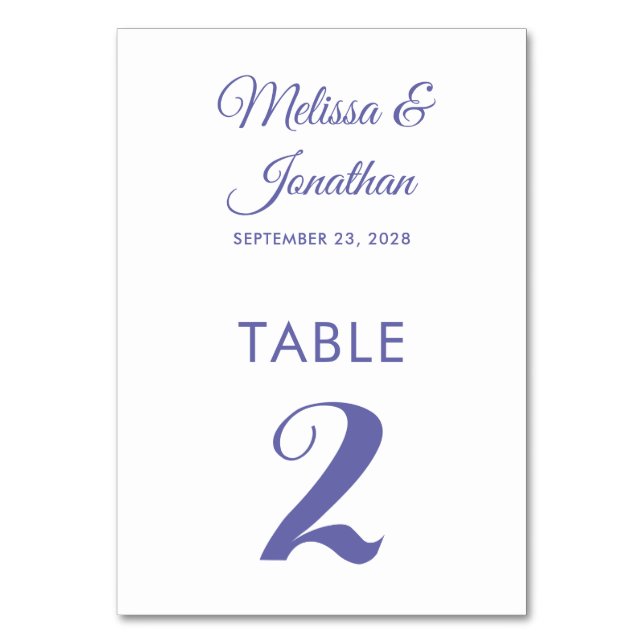 Tarjeta De Mesa Sencillo y moderno polvoriento blanco elegante bod (Anverso)
