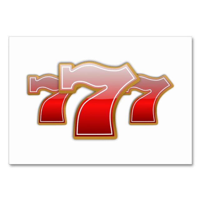 Tarjeta De Mesa Séptimos afortunados - Chaqueta de Máquina Tragape (Anverso)