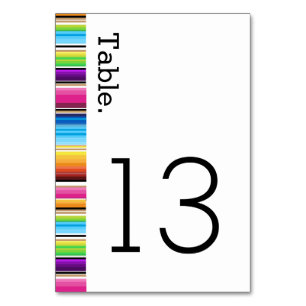 Tarjeta De Mesa Serape Spring Stripes Boda