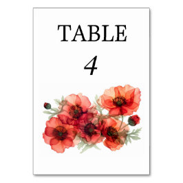 Tarjeta De Mesa  Serenata de Pétalo Escarlata 