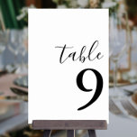 Tarjeta De Mesa SERENIDAD Número de tabla simple Minimalista moder<br><div class="desc">SERENITY minimalista moderno número de mesa en blanco y negro. Perfecto para bodas,  compromisos,  duchas,  cumpleaños cualquier otra ocasión especial. Diseñado por Thisisnotme©</div>