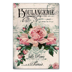 Tarjeta De Mesa shabby chic, desoupage, victoriano, moda francesa,