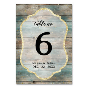 Tarjeta De Mesa Shabby Chic Pastel Wood