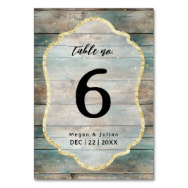 Tarjeta De Mesa Shabby Chic Pastel Wood