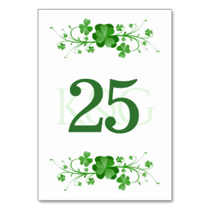 Tarjeta De Mesa Shamrock clover irlandés tradicional