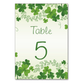 Tarjeta De Mesa Shamrock irlandés (trébol)