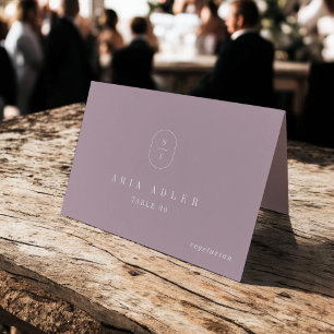 Tarjeta De Mesa SHYLAH Bodas Geométricos Lilac Mauve