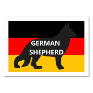 Tarjeta De Mesa silo de pastor alemán nombre en germany-flag.png