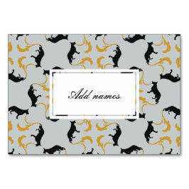 Tarjeta De Mesa Silueta de perro pastor