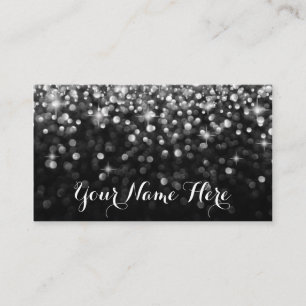 Tarjeta De Mesa Silver Black Hollywood Glitz Glam Place Card