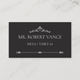 Tarjeta De Mesa Silver Elegance Collection Wedding Place Card