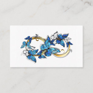 Tarjeta De Mesa Símbolo infinito de mariposas Morpho azules