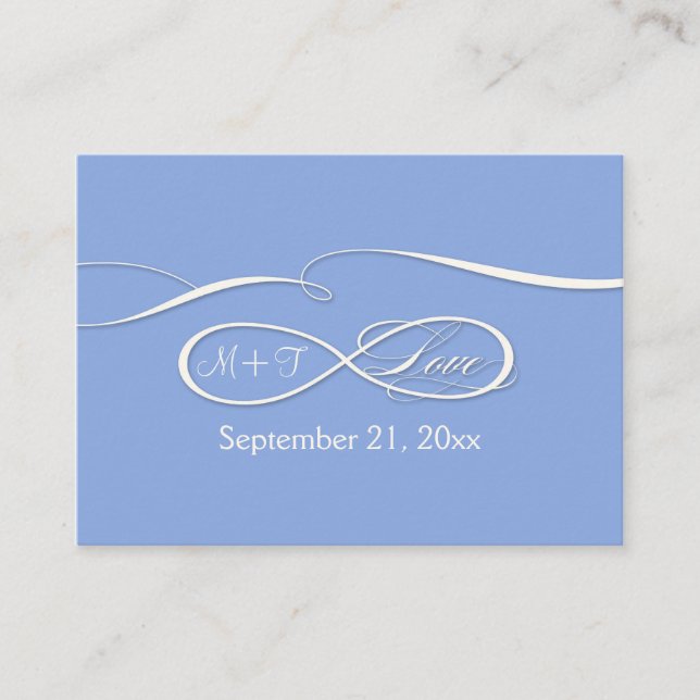 Tarjeta De Mesa Símbolo infinito Rótulo Boda de amor infinito conj (Anverso)