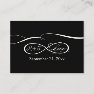 Tarjeta De Mesa Símbolo infinito Rótulo Mesa de amor infinita