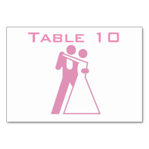 Tarjeta De Mesa Símbolo internacional de novia y novio