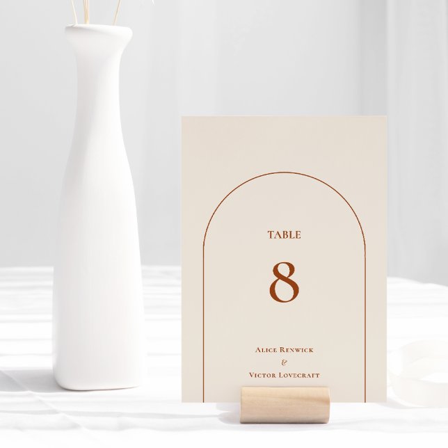 Tarjeta De Mesa Simple Boho Arch Ivory Boda (Subido por el creador)