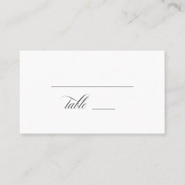 Tarjeta De Mesa Simple Classic Elegant Wedding Flat Place Card