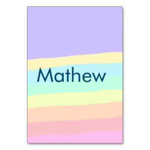 Tarjeta De Mesa simple letra inicial monograma añada su nombre