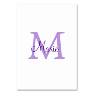 Tarjeta De Mesa simple minimal añadir nombre monograma rosa rojo