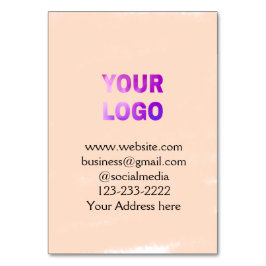 Tarjeta De Mesa simple mínimo añadir su logotipo/diseño aquí texto