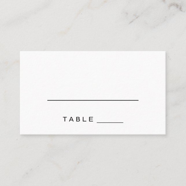 Tarjeta De Mesa Simple Romance Calligraphy Boda Escort Card (Anverso)