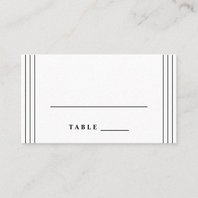 Tarjeta De Mesa Simple Romance Calligraphy Boda Escort Card (Anverso)