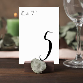 Tarjeta De Mesa Simple Script Wedding Table Numbers