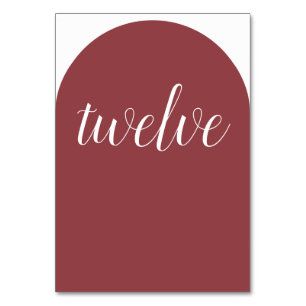 Tarjeta De Mesa Simple Terra Rosa Rodada