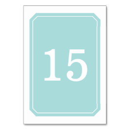 Tarjeta de mesa simple turquesa elegante