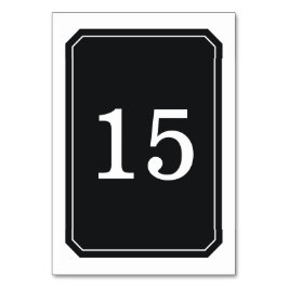 Tarjeta de mesa simple y elegante negra