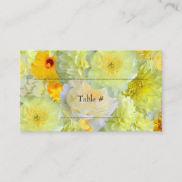 Tarjeta De Mesa Simple Yellow Floral Watercolor