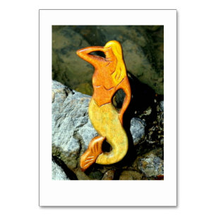 Tarjeta De Mesa sirena rubia