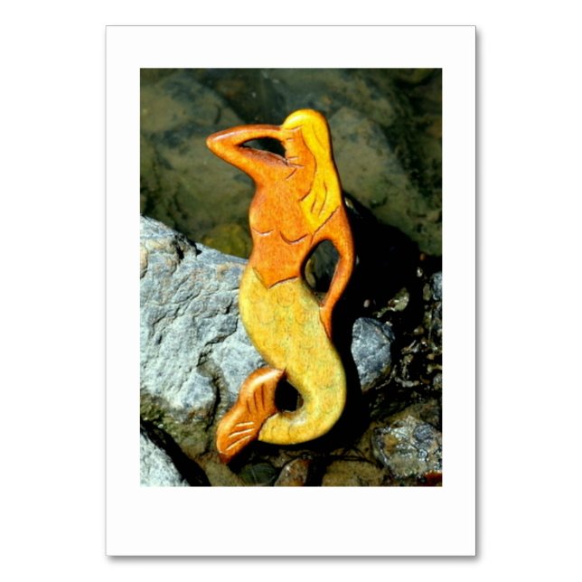 Tarjeta De Mesa sirena rubia (Anverso)