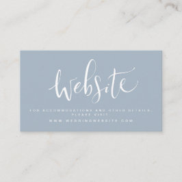 Tarjeta De Mesa Sitio web de Boda de guiones simple moderno Insert