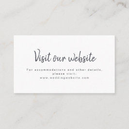 Tarjeta De Mesa Sitio web de boda de script mínimo Insertar tarjet