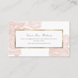 Tarjeta De Mesa Sitio web de la cosecha lujosa rosa de oro negro I