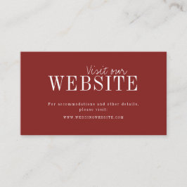 Tarjeta De Mesa Sitio web de tipografía moderna de Borgoña Inserta