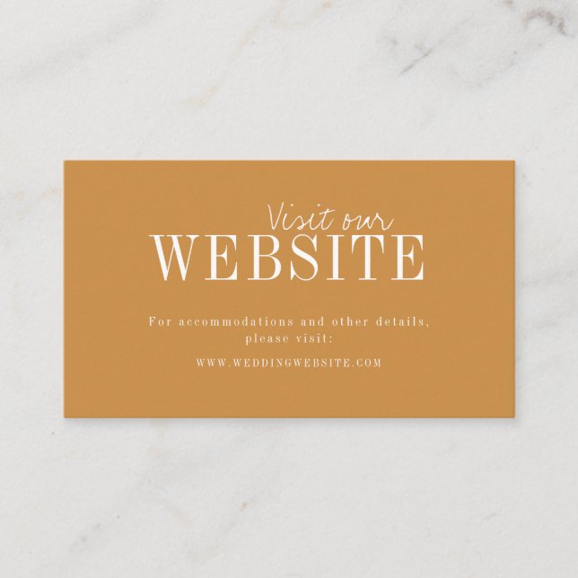 Tarjeta De Mesa Sitio web de tipografía moderna de oro de otoño In (Anverso)