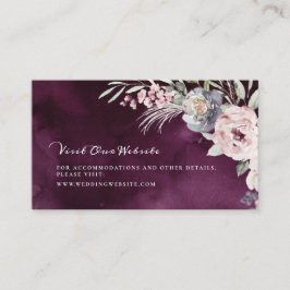 Tarjeta De Mesa Sitio web del Boho floral rústico boda Insertar ta