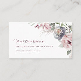 Tarjeta De Mesa Sitio web del Boho floral rústico boda Insertar ta
