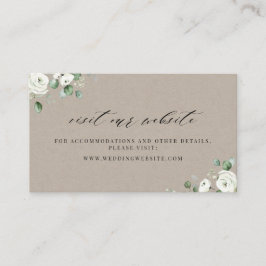 Tarjeta De Mesa Sitio web floral de eucalipto verde Insertar tarje